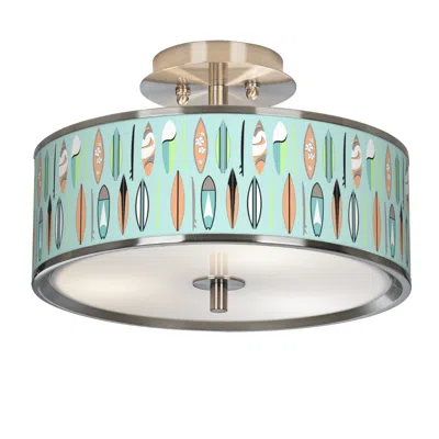 Giclee Glow Retro Surf  14" Wide Ceiling Light