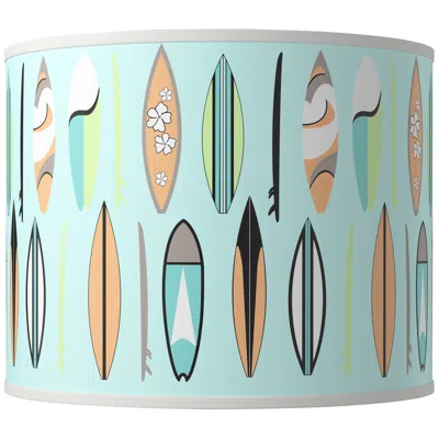 Giclee Glow Retro Surf Giclee Round Drum Lamp Shade 14x14x11 (spider)
