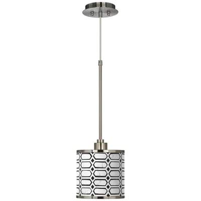 Giclee Glow Rhombi Giclee Brushed Nickel Mini Pendant Light