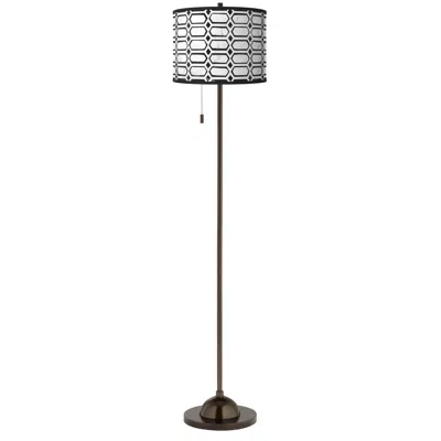 Giclee Glow Rhombi  Bronze Club Floor Lamp