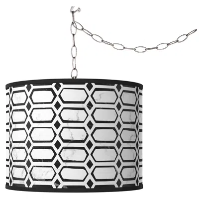 Giclee Glow Rhombi  Plug-in Swag Pendant