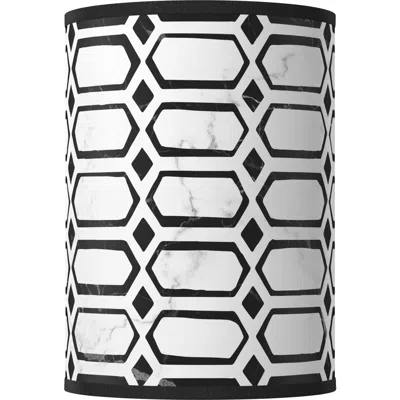 Giclee Glow Rhombi White Giclee Round Cylinder Lamp Shade 8x8x11 (spider)