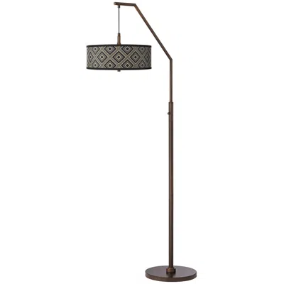 Giclee Glow Rhythm Bronze Downbridge Arc Floor Lamp