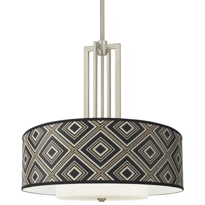 Giclee Glow Rhythm Carey 24" Brushed Nickel 4-light Chandelier