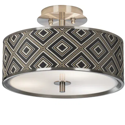 Giclee Glow Rhythm Nickel 14" Wide Ceiling Light