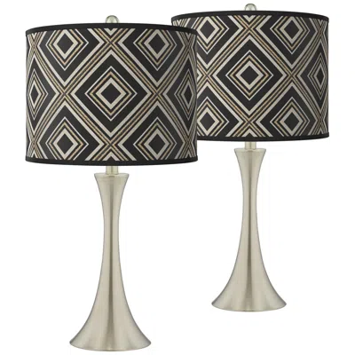 Giclee Glow Rhythm Trish 26 1/4" High Brushed Nickel Touch Table Lamps Set Of 2