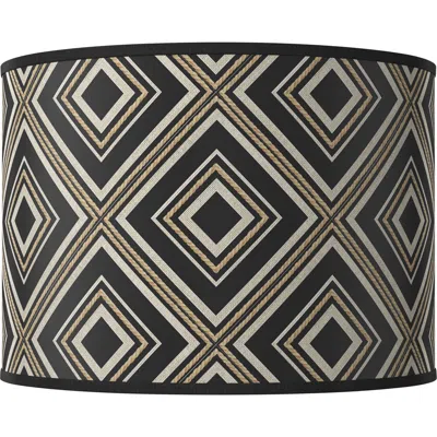 Giclee Glow Rhythm White Giclee Round Drum Lamp Shade 15.5x15.5x11 (spider)