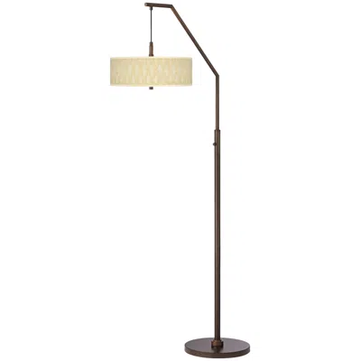 Giclee Glow Roman Pebbles Bronze Downbridge Arc Floor Lamp