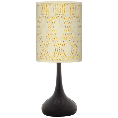 Giclee Glow Roman Pebbles Giclee Black Droplet Table Lamp