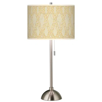 Giclee Glow Roman Pebbles Giclee Brushed Nickel Table Lamp