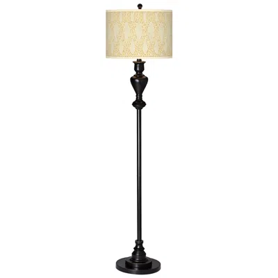 Giclee Glow Roman Pebbles  Black Bronze Floor Lamp