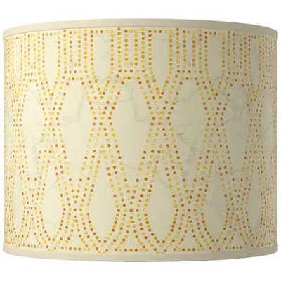 Giclee Glow Roman Pebbles Giclee Round Drum Lamp Shade 14x14x11 (spider)