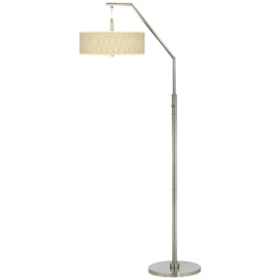Giclee Glow Roman Pebbles Giclee Shade Arc Floor Lamp