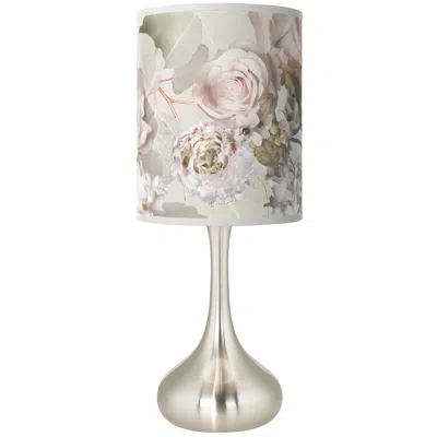 Giclee Glow Rosy Blossoms Giclee 23 1/2" High Droplet Table Lamp
