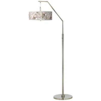 Giclee Glow Rosy Blossoms  Arc Floor Lamp