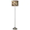 Giclee Glow Ruffled Feathers Brushed Nickel Pull Chain Floor Lamp
