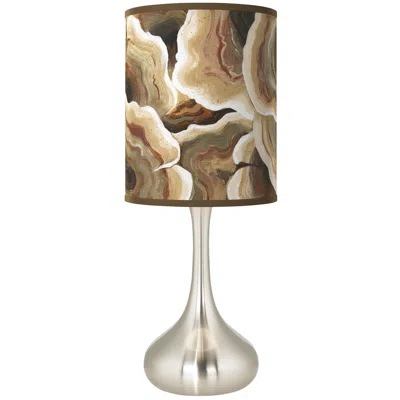 Giclee Glow Ruffled Feathers Giclee Droplet Table Lamp