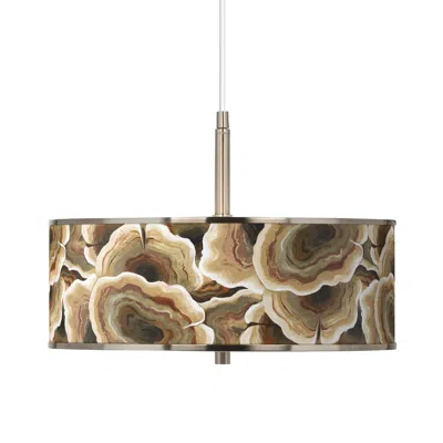 Giclee Glow Ruffled Feathers  16" Wide Pendant Light