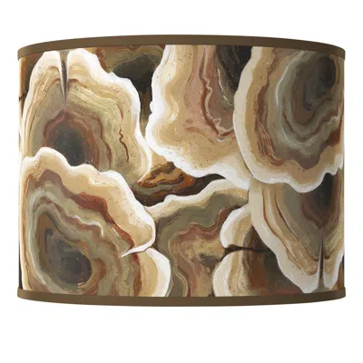 Giclee Glow Ruffled Feathers  Lamp Shade 13.5x13.5x10 (spider)