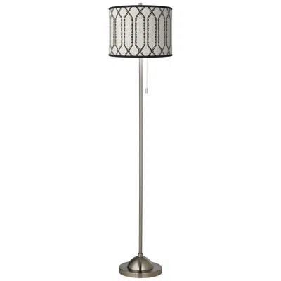 Giclee Glow Rustic Chic Brushed Nickel Pull Chain Floor Lamp