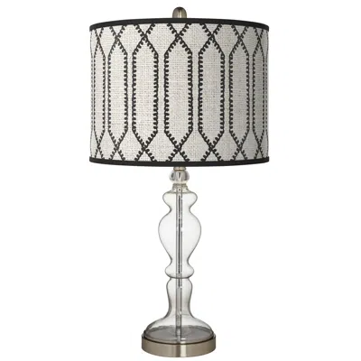 Giclee Glow Rustic Chic Giclee Apothecary Clear Glass Table Lamp
