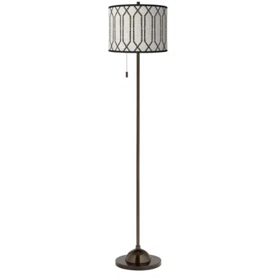 Giclee Glow Rustic Chic  Bronze Club Floor Lamp