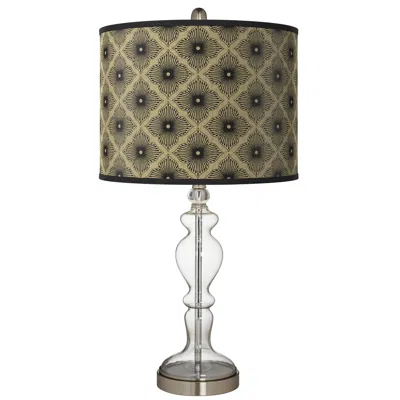 Giclee Glow Rustic Flora Giclee Apothecary Clear Glass Table Lamp