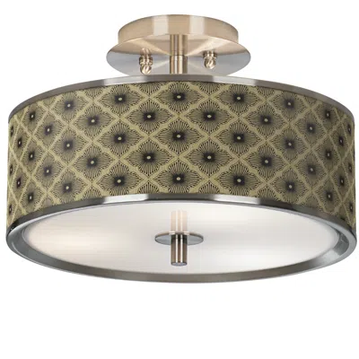 Giclee Glow Rustic Flora  14" Wide Ceiling Light