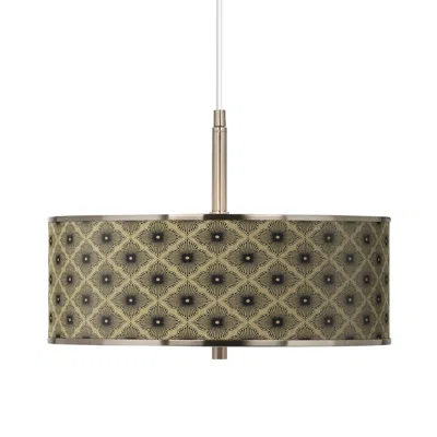 Giclee Glow Rustic Flora  16" Wide Pendant Light
