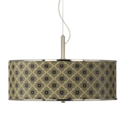 Giclee Glow Rustic Flora  20" Wide Pendant Light