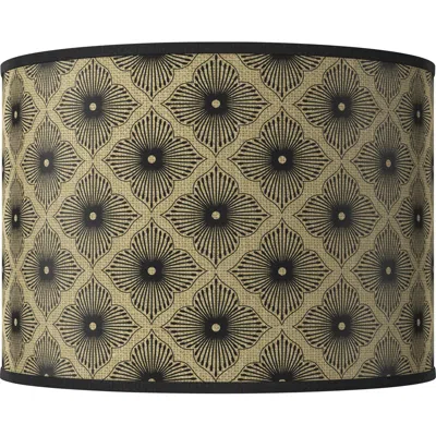 Giclee Glow Rustic Flora White Giclee Drum Lamp Shade 15.5x15.5x11 (spider)