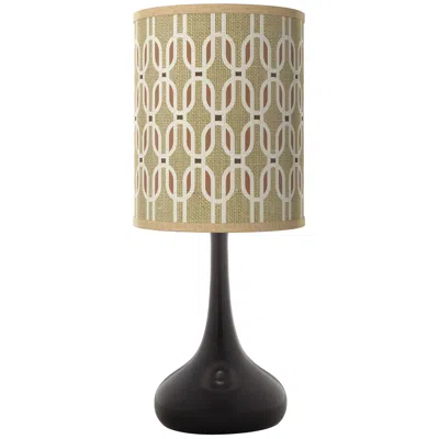 Giclee Glow Rustic Mod Giclee Black Finish Modern Droplet Table Lamp