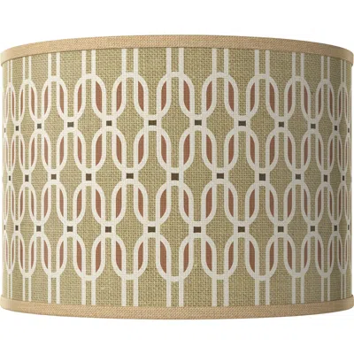Giclee Glow Rustic Mod White Giclee Drum Lamp Shade 15.5x15.5x11 (spider)
