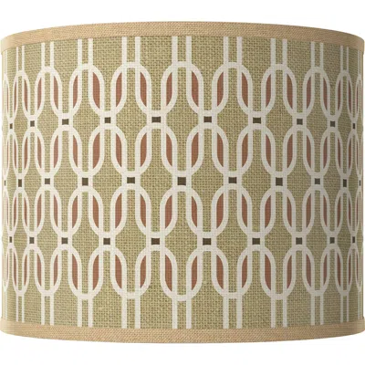 Giclee Glow Rustic Mod White Giclee Round Drum Lamp Shade 14x14x11 (spider)