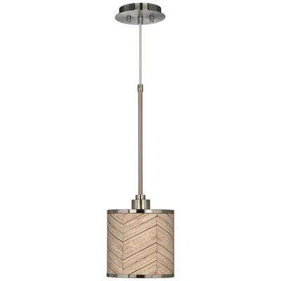 Giclee Glow Rustic Woodwork  Mini Pendant Light