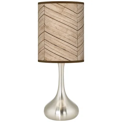 Giclee Glow Rustic Woodwork Giclee Modern Droplet Table Lamp