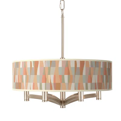 Giclee Glow Sedona Ava 6-light Nickel Pendant Chandelier