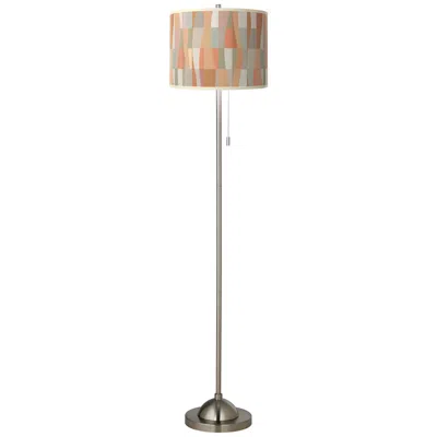 Giclee Glow Sedona Brushed Nickel Pull Chain Floor Lamp