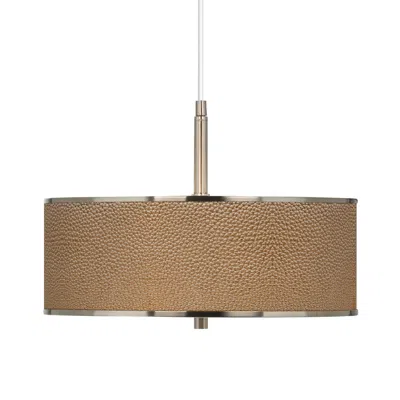Giclee Glow Simulated Leatherette  16" Wide Pendant Light