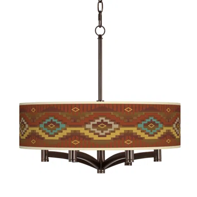 Giclee Glow Southwest Sienna Ava 6-light Bronze Pendant Chandelier