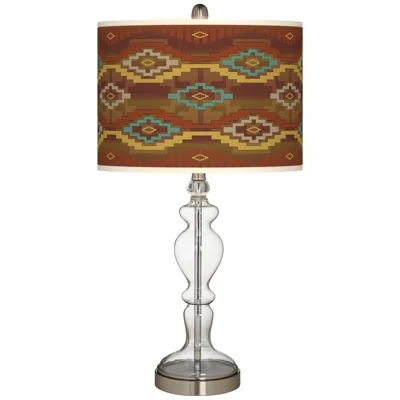 Giclee Glow Southwest Sienna Giclee Apothecary Clear Glass Table Lamp