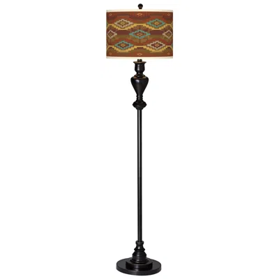 Giclee Glow Southwest Sienna  Black Bronze Floor Lamp
