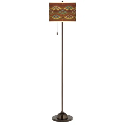 Giclee Glow Southwest Sienna  Bronze Club Floor Lamp
