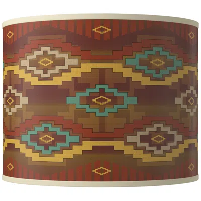 Giclee Glow Southwest Sienna Giclee Round Drum Lamp Shade 14x14x11 (spider)