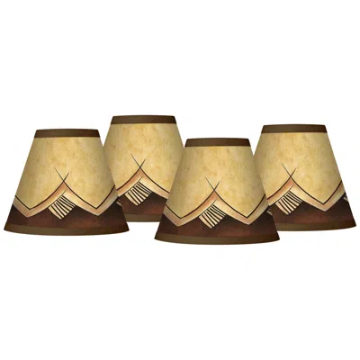 Giclee Glow Southwestern Spirit Giclee Set Of Four Shades 3x6x5 (clip-on)