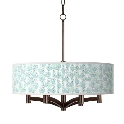 Giclee Glow Spring Ava 6-light Bronze Pendant Chandelier