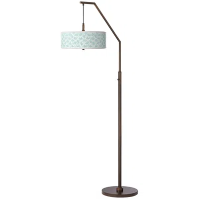 Giclee Glow Spring Bronze Downbridge Arc Floor Lamp