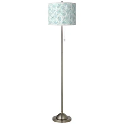 Giclee Glow Spring Brushed Nickel Pull Chain Floor Lamp