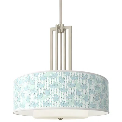 Giclee Glow Spring Carey 24" Brushed Nickel 4-light Chandelier