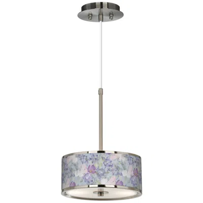 Giclee Glow Spring Flowers 10 1/4" Wide Mini Pendant Light